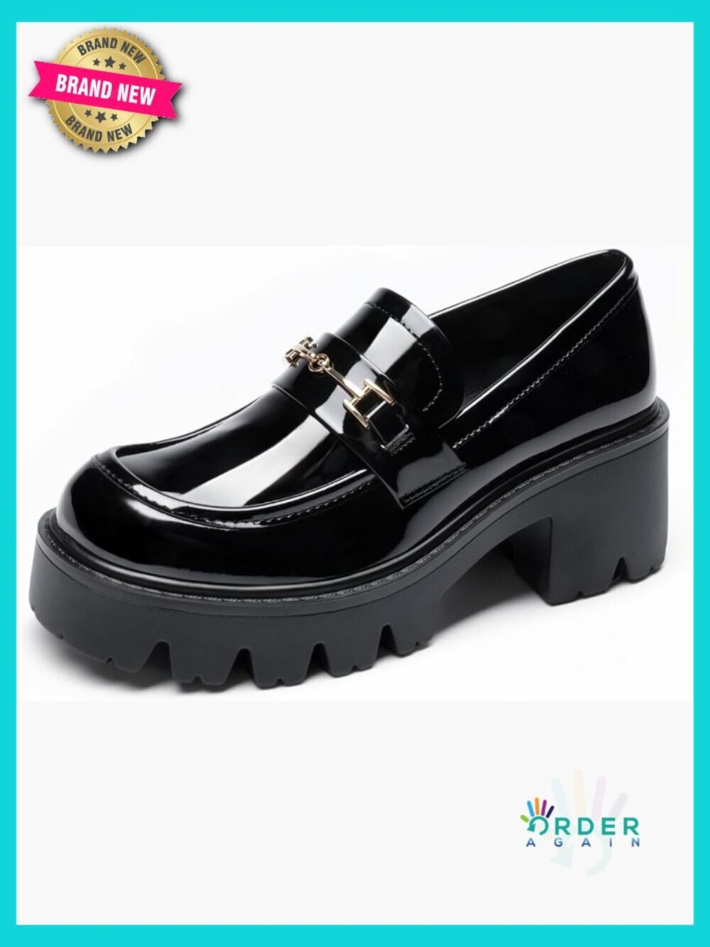 Platform Lug Sole Loafers Chunky Heel Slip On Dressy Office Business Shoes